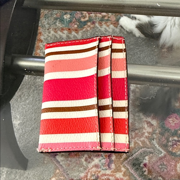 Coach Multicolor Striped Card Holder - Picture 4 of 5